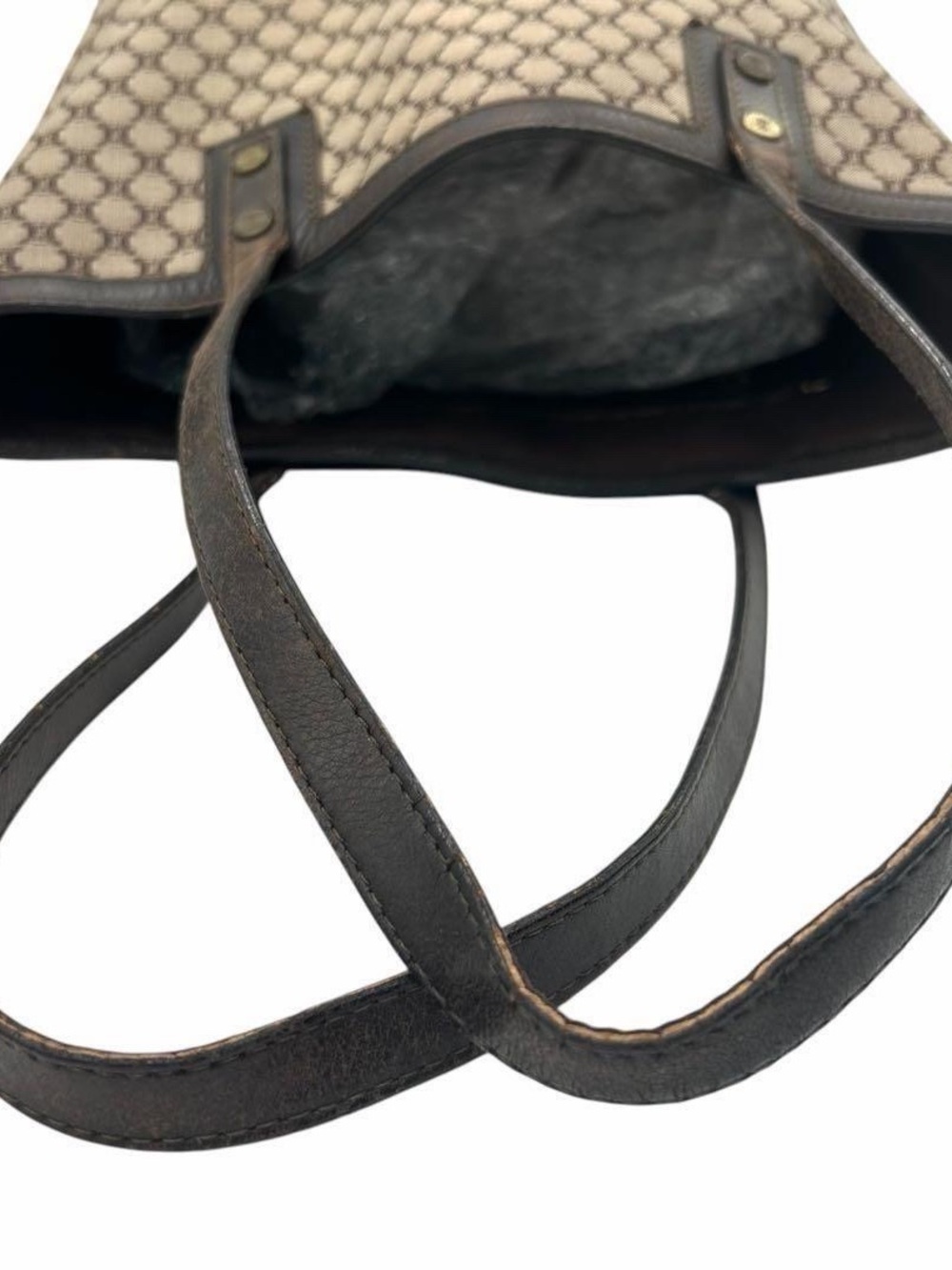 Vintage Celine Macadam Monogram Tote Bag Brown PVC Leather Shoulder Tote Italy - Picture 8 of 13